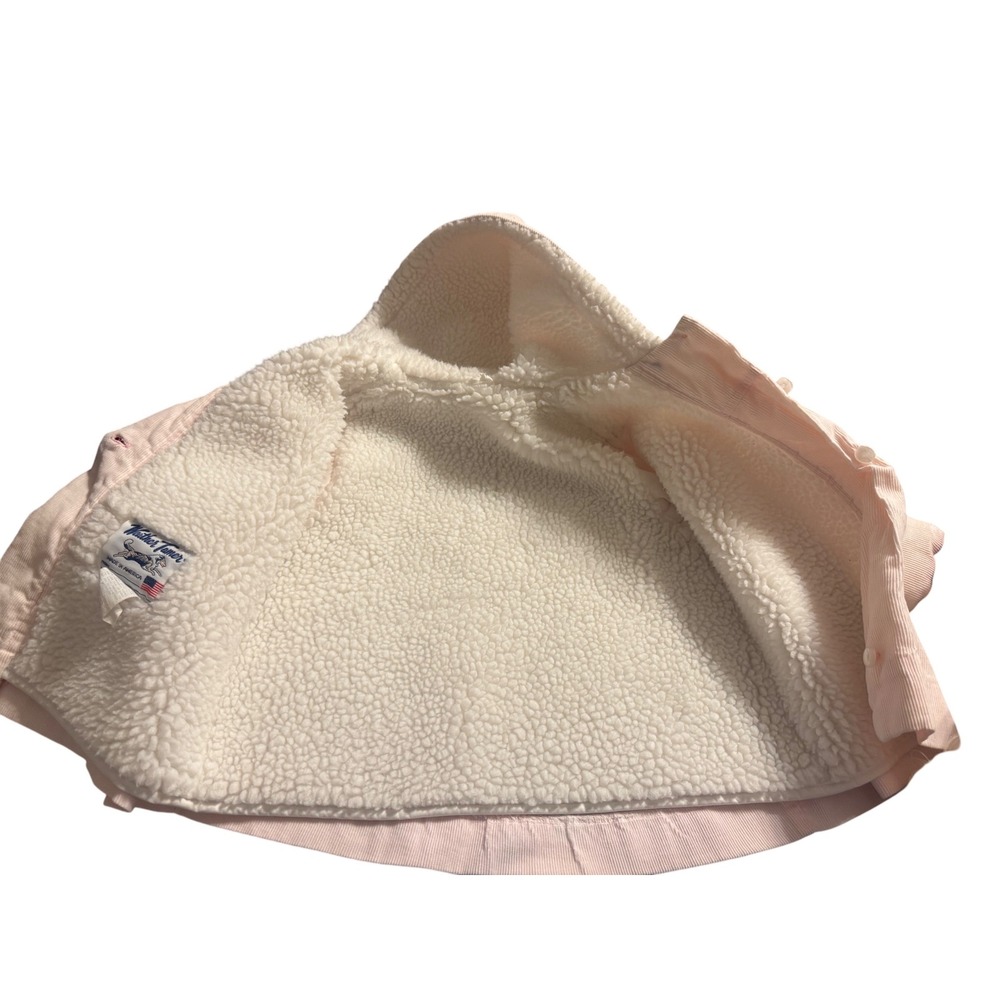 Vintage Weather Tamer Baby Girl Pink Corduroy Sherpa Lined Hood Jacket 24 Months - Picture 3 of 5